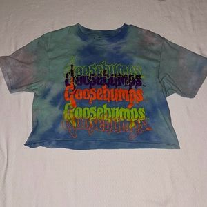 Goosebumps tie dye crop